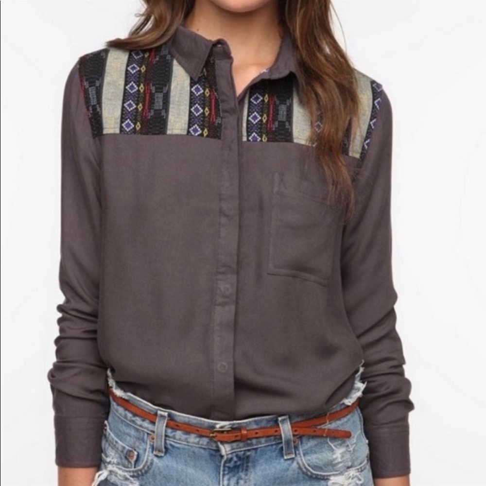 Staring At Stars Urban Outfitters Southwest Embroidery Blouse Size Medi